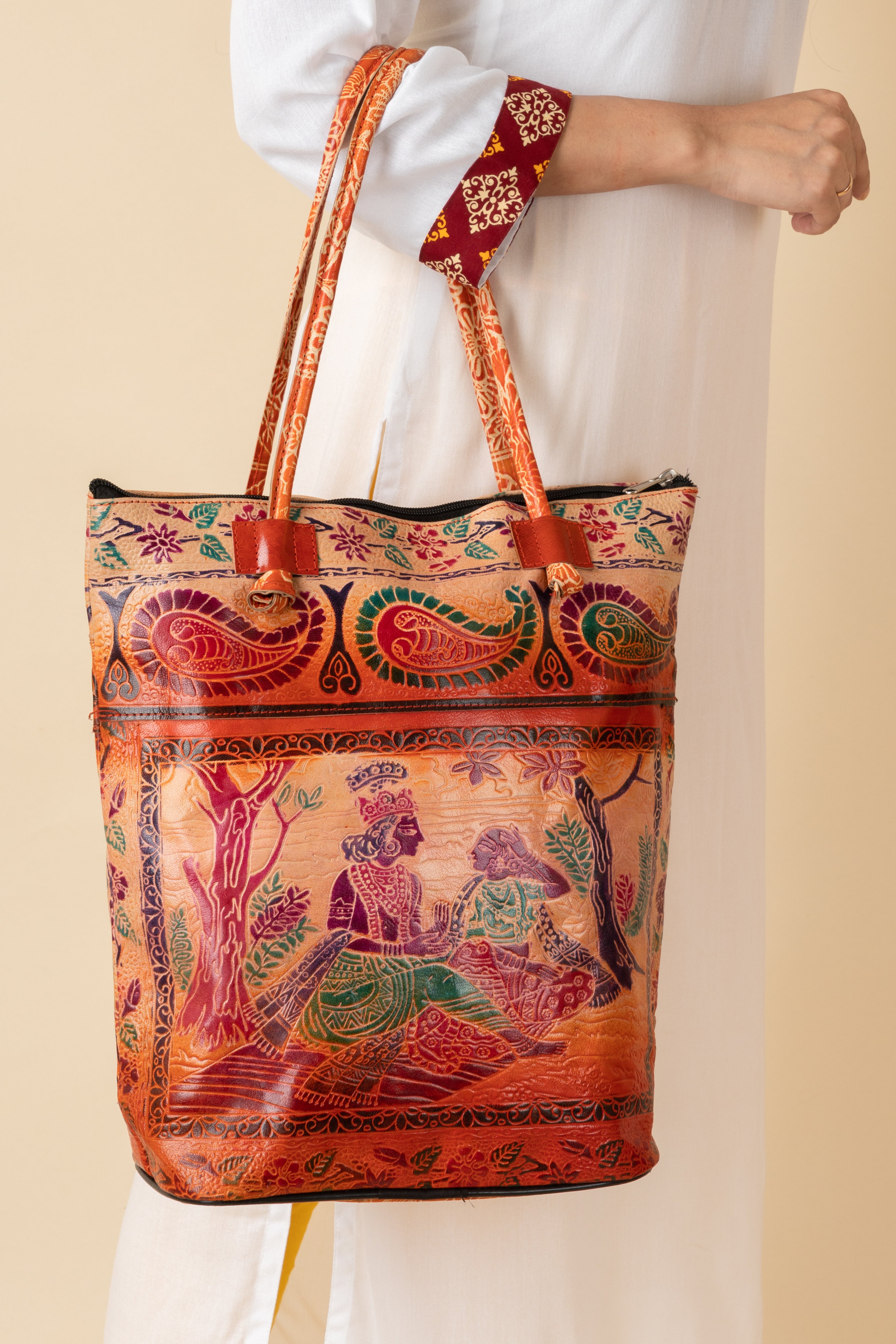 shantiniketan-leather-traditional-printed-brown-handbag-14-14-for-women-hb10