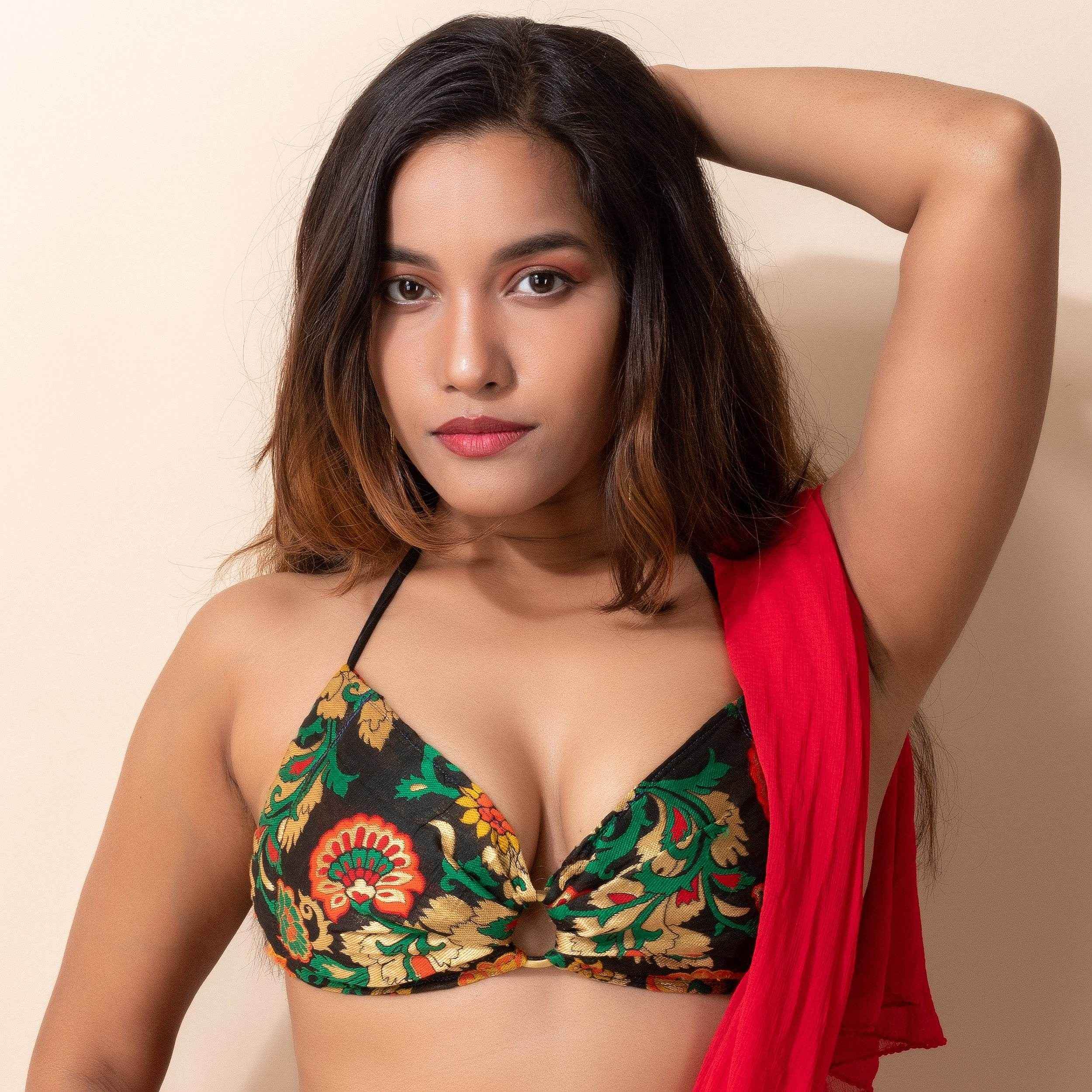 Elevate Your Style with the Backless Halter Neck Bikini Blouse - Lookandadorn.com