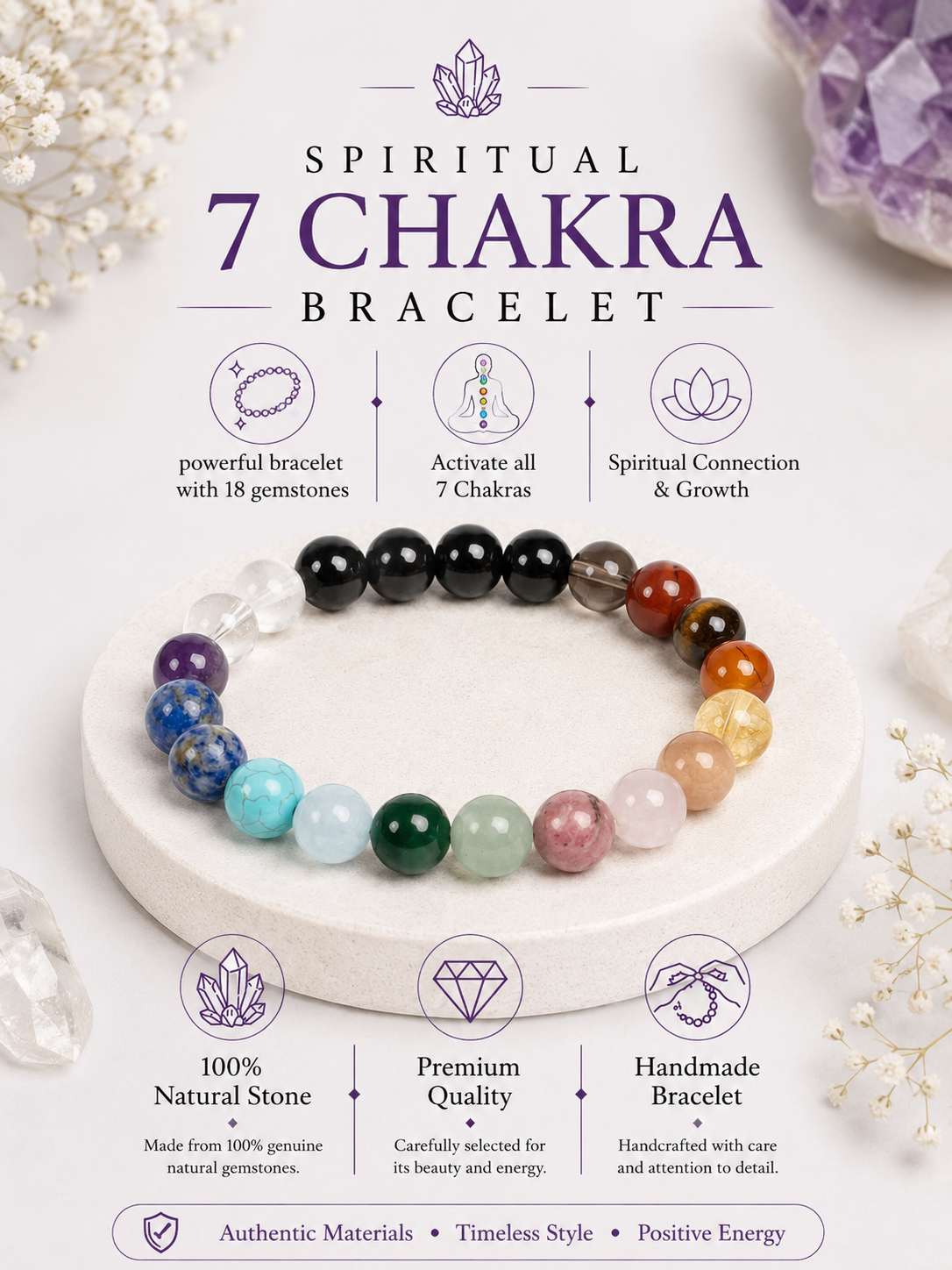 7 Chakra Bracelet Meaning: Which Chakra Does Each Stone Heal?
