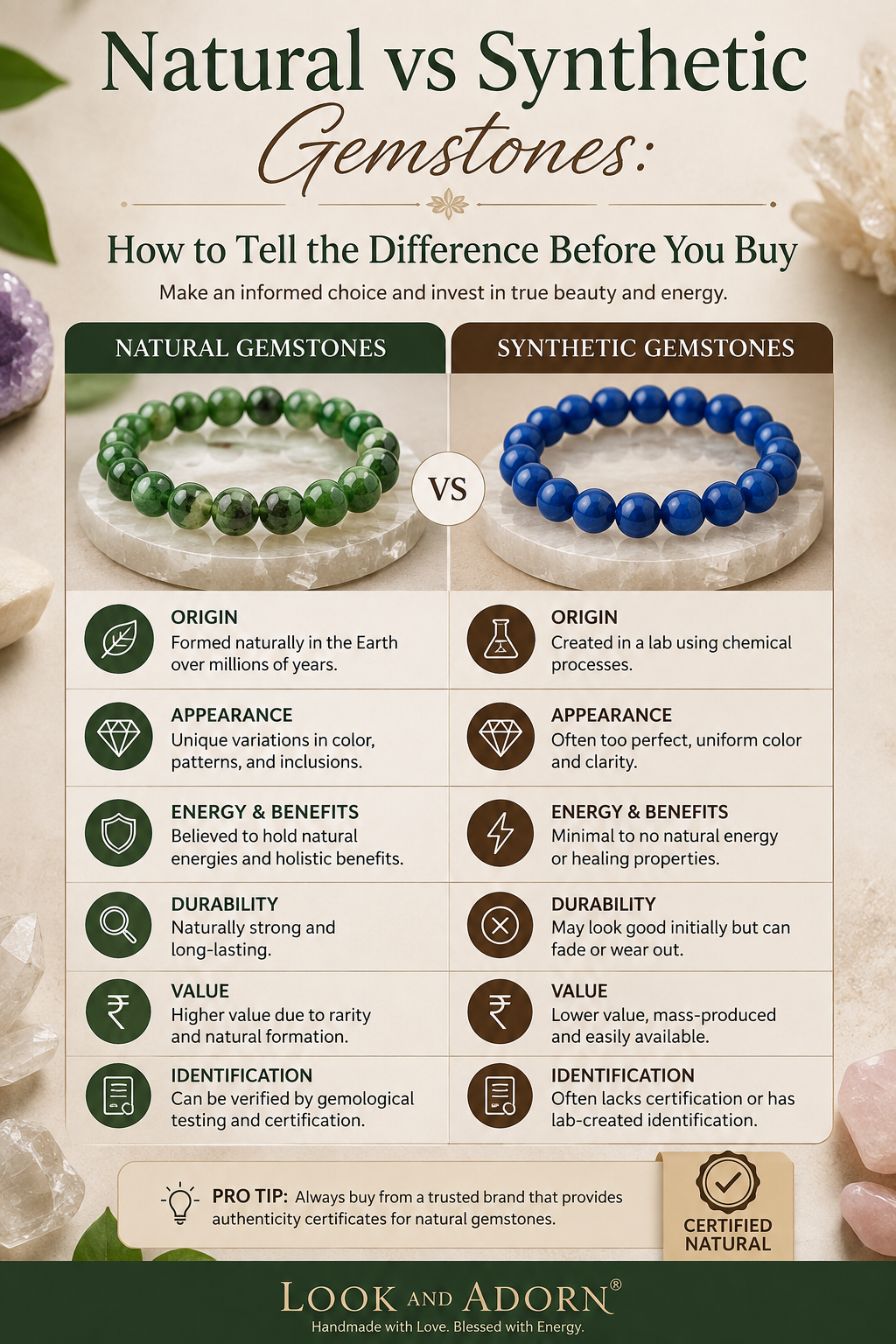 Natural vs Synthetic Gemstones: How to Tell the Difference Before You Buy