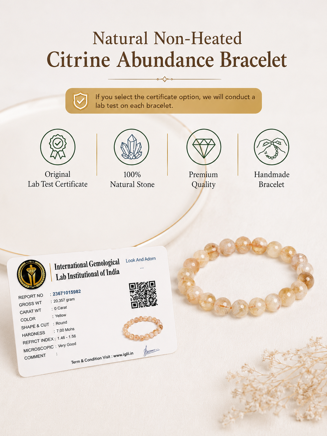 Citrine Stone Benefits: How to Wear Natural Citrine Bracelet for Wealth & Positivity
