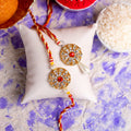 Handmade Designer Bhai Bhabi Rakhi Set