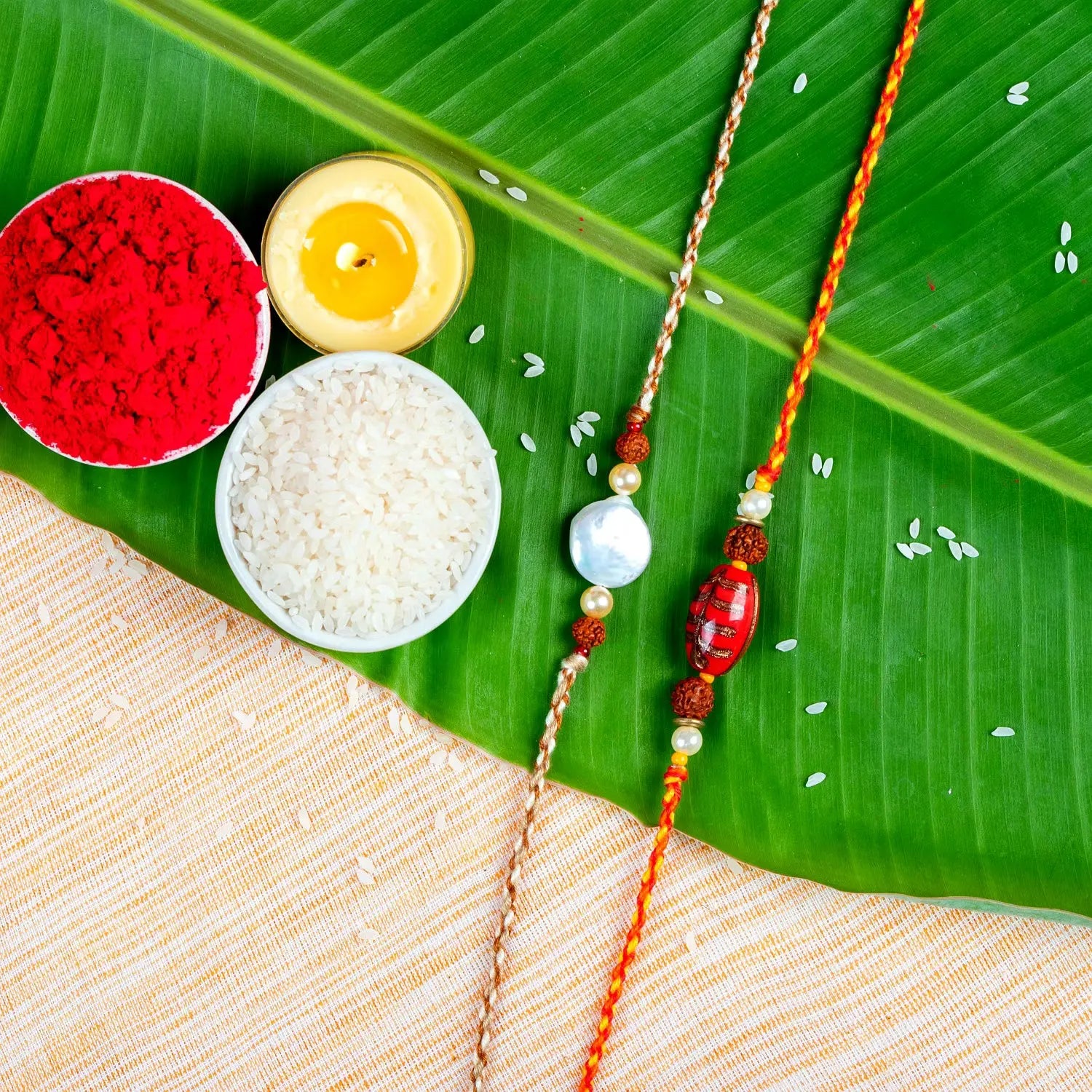 Handmade Designer Rakhi Set of 2