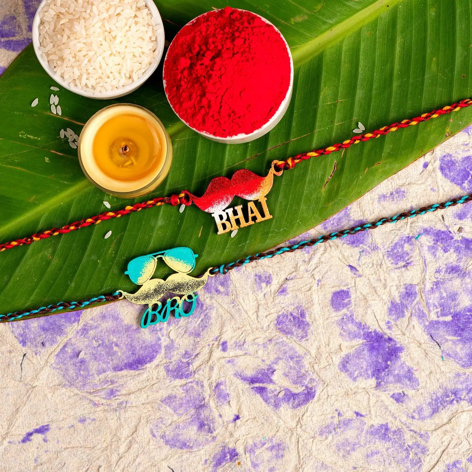 Handmade Designer Rakhi Set of 2