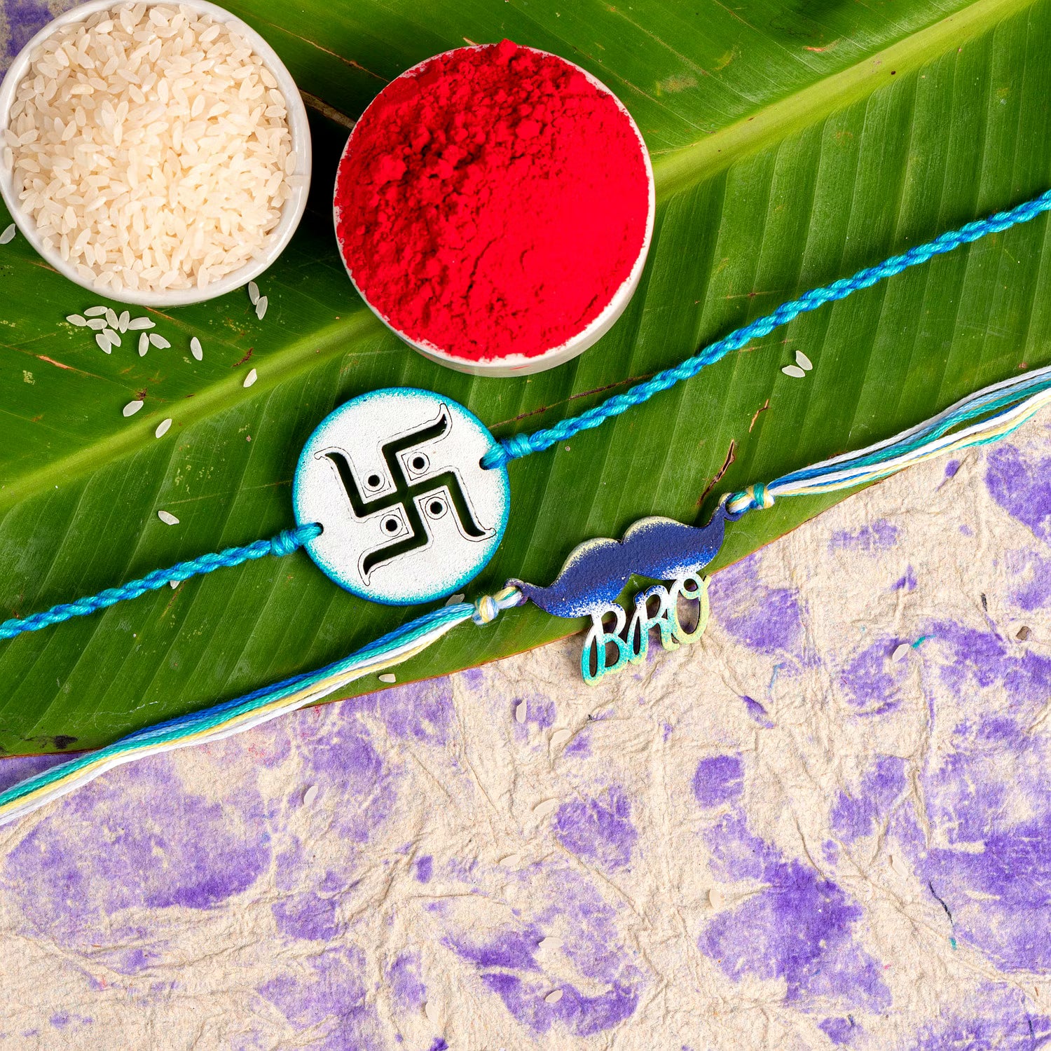 Handmade Designer Rakhi Set of 2