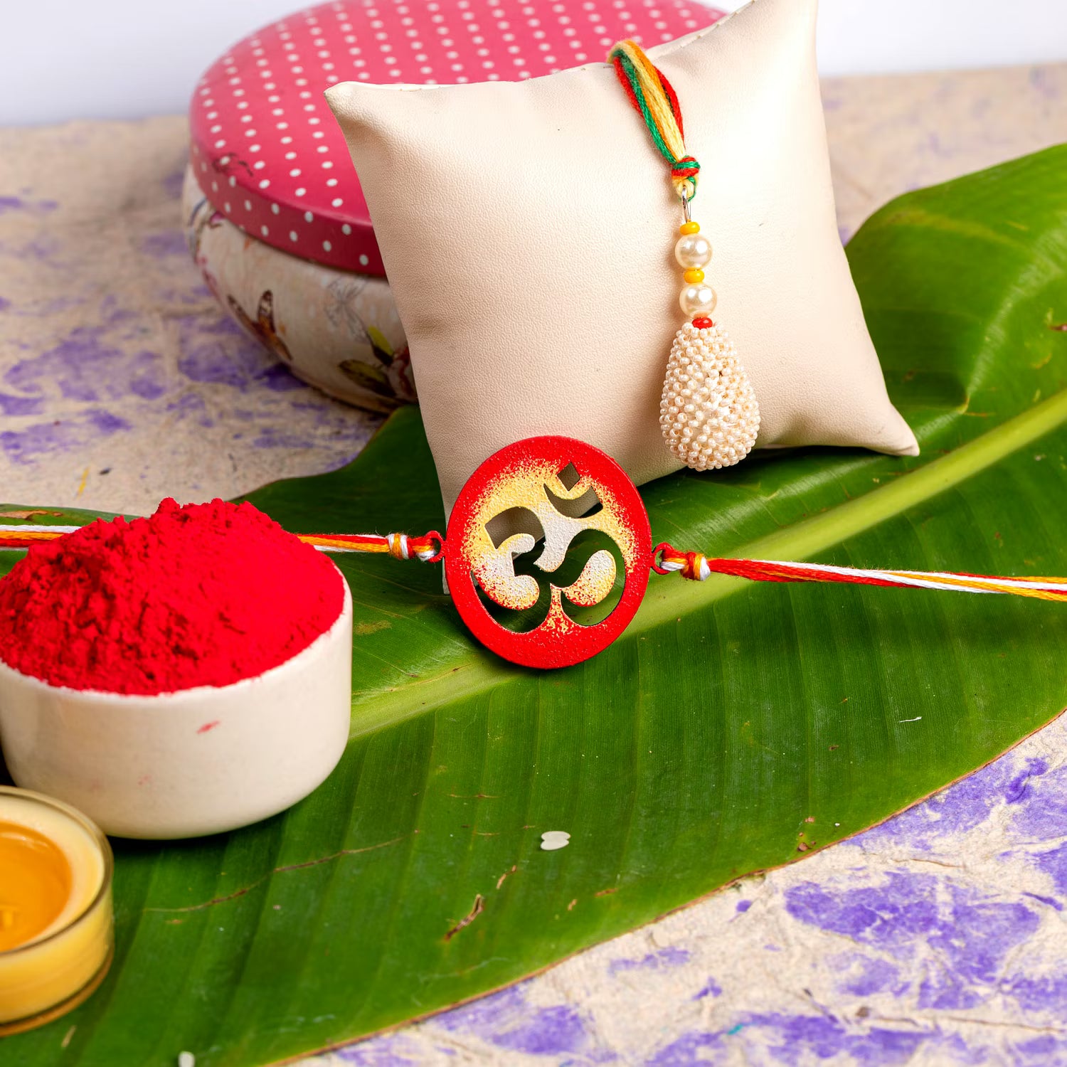 Handmade Designer Bhaiya Bhabhi Lumba Rakhi