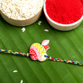 Acrylic Multicolor Apple Rakhi with Multicolor Dori Roli Chawal for Boys & Kids - Lookandadorn.com