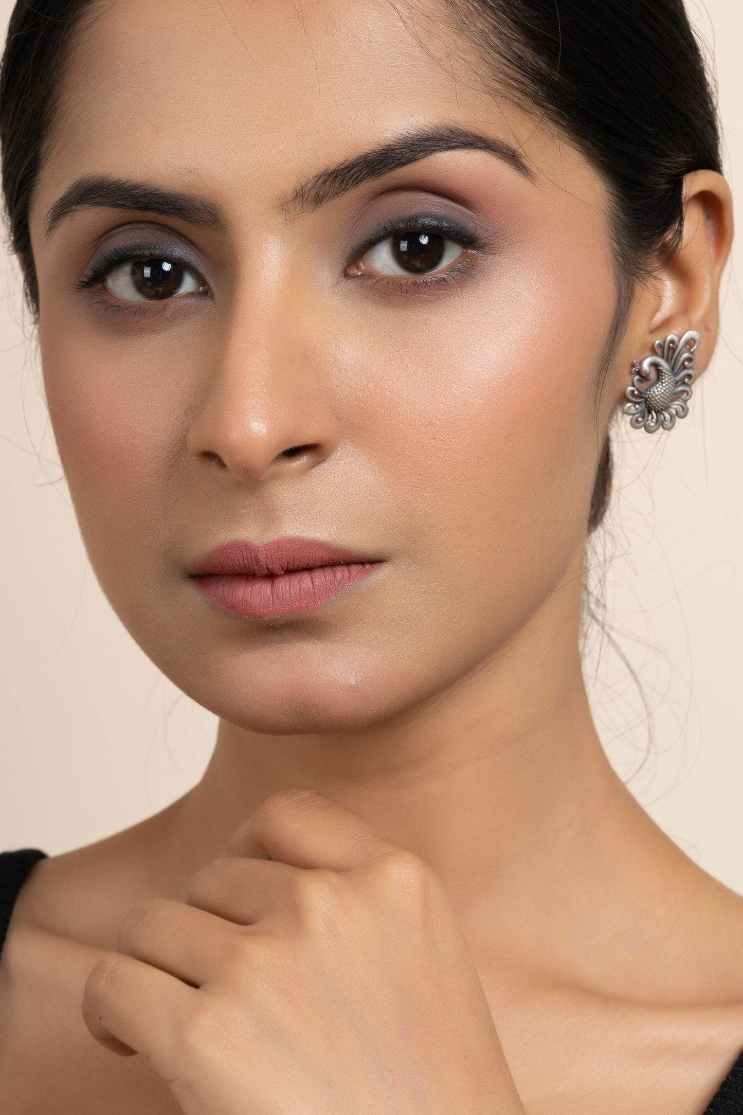 92.5 Pure Silver Peacock Stud Earrings | Elegant Design for All Occasions | Non-Allergic Jewelry - Lookandadorn.com