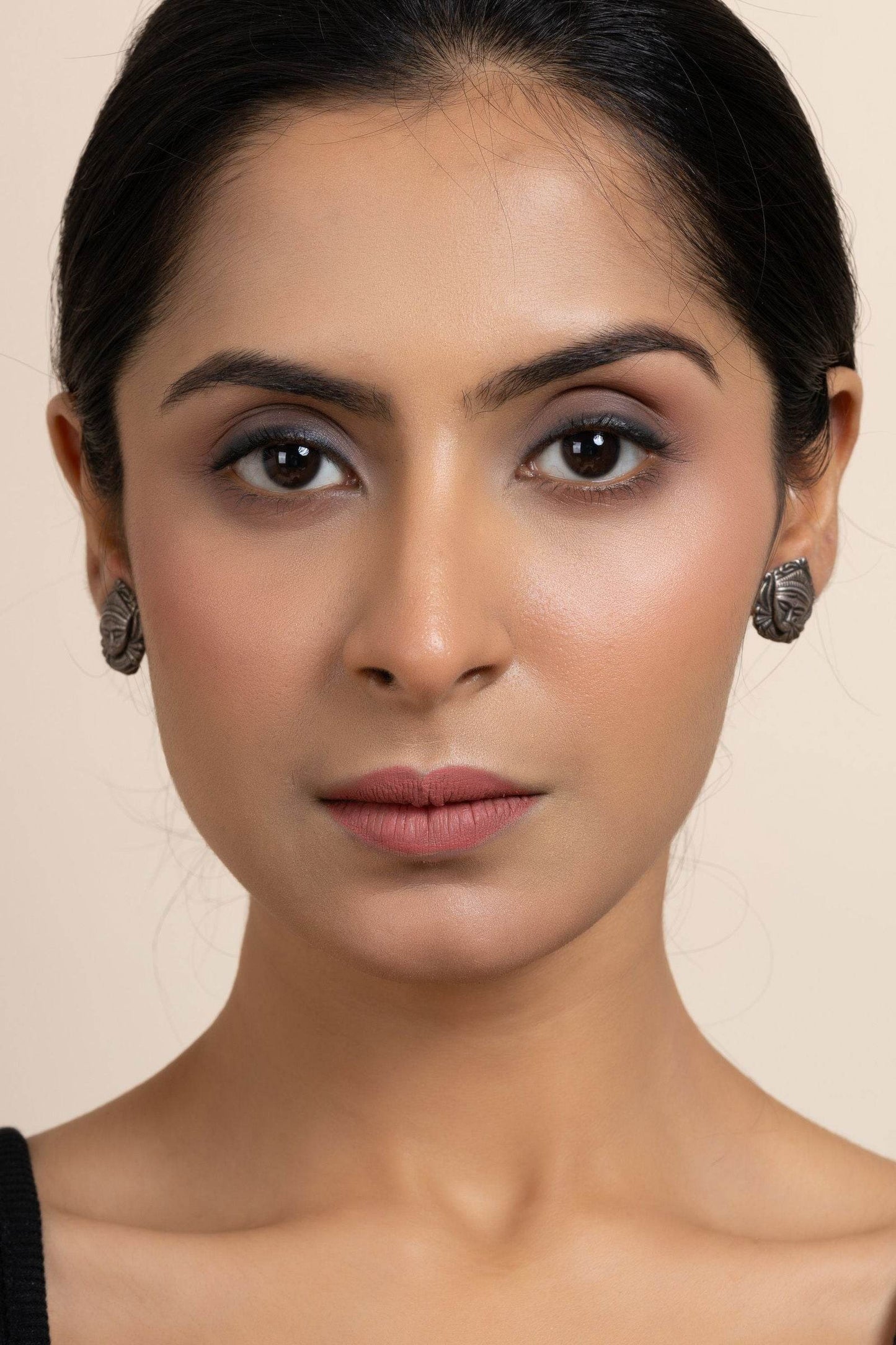 925 Pure Silver Durga Stud Earrings - Exquisite Design for All Occasions, Non-Allergic - Lookandadorn.com