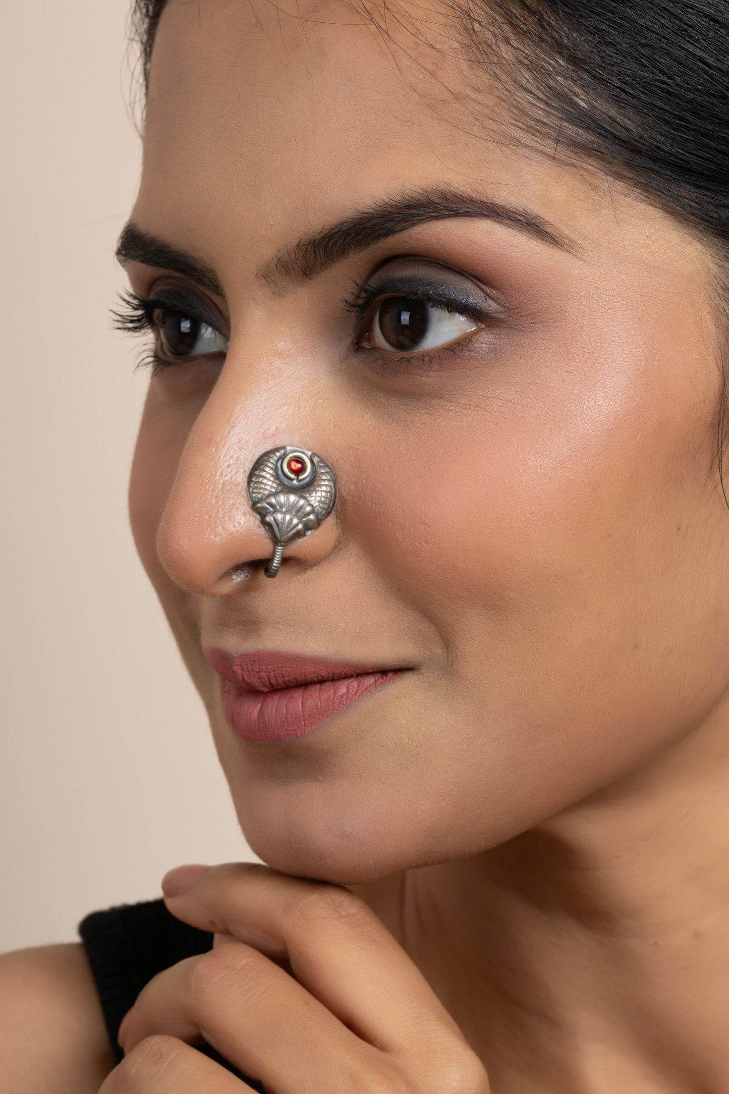 925 Pure Silver Jumbo Clip-On Nose Pin, Non-Piercing, Elegant Design for All Occasions - Lookandadorn.com