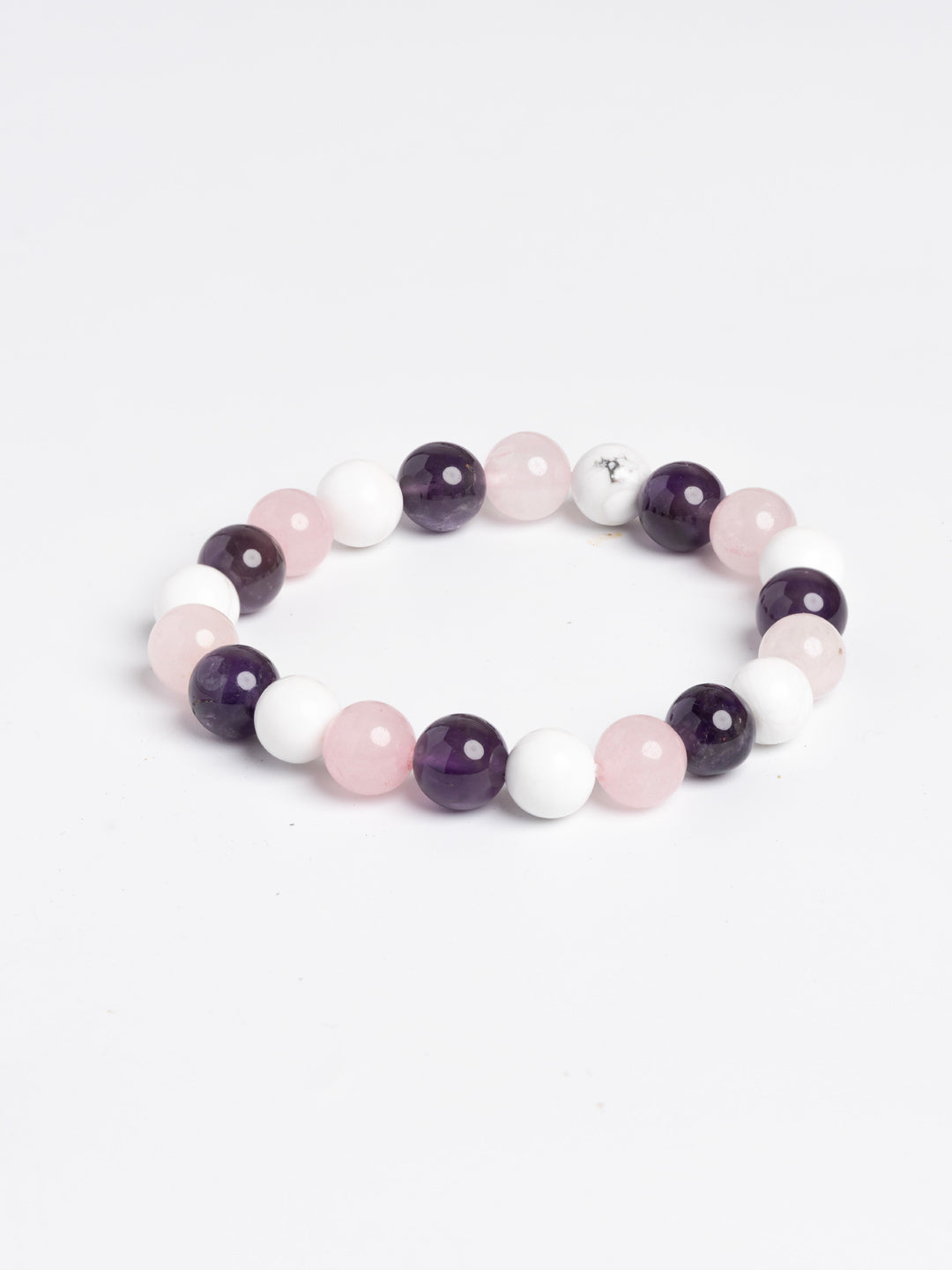 Amethyst Rose Quartz Howlite Bracelet LOOK AND ADORN - designed for you