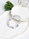 Aquamarine Rose Quartz Howlite Bracelet LOOK AND ADORN - designed for you