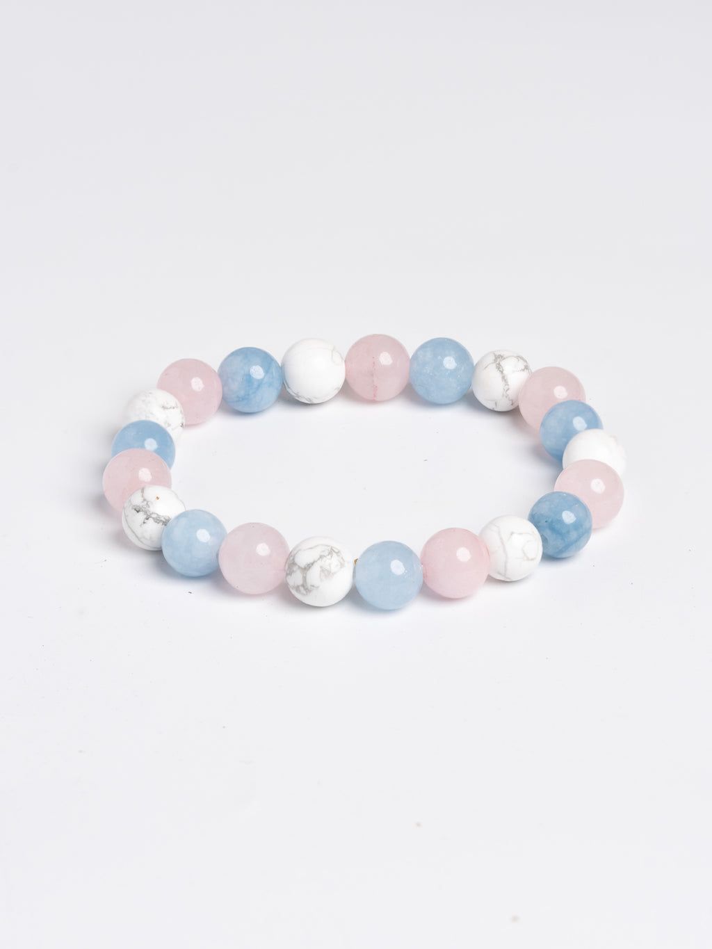 Aquamarine Rose Quartz Howlite Bracelet LOOK AND ADORN - designed for you
