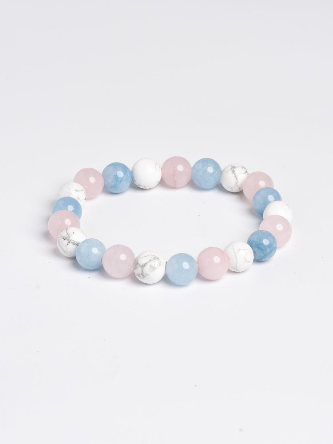 Aquamarine Rose Quartz Howlite Bracelet LOOK AND ADORN - designed for you