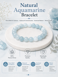 Natural Aquamarine Bracelet LOOK AND ADORN - designed for you