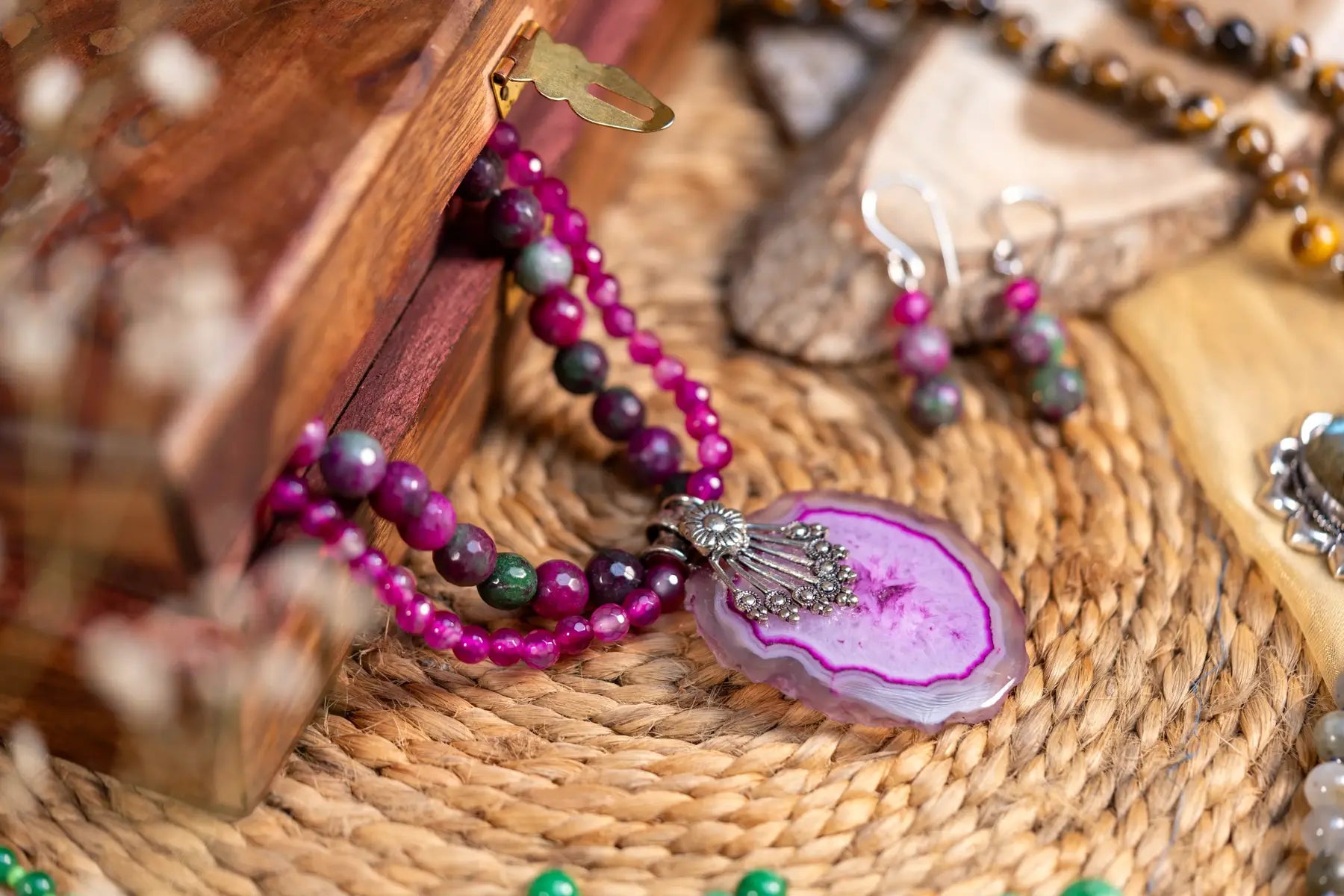 buy semi precious handmade necklace sets
