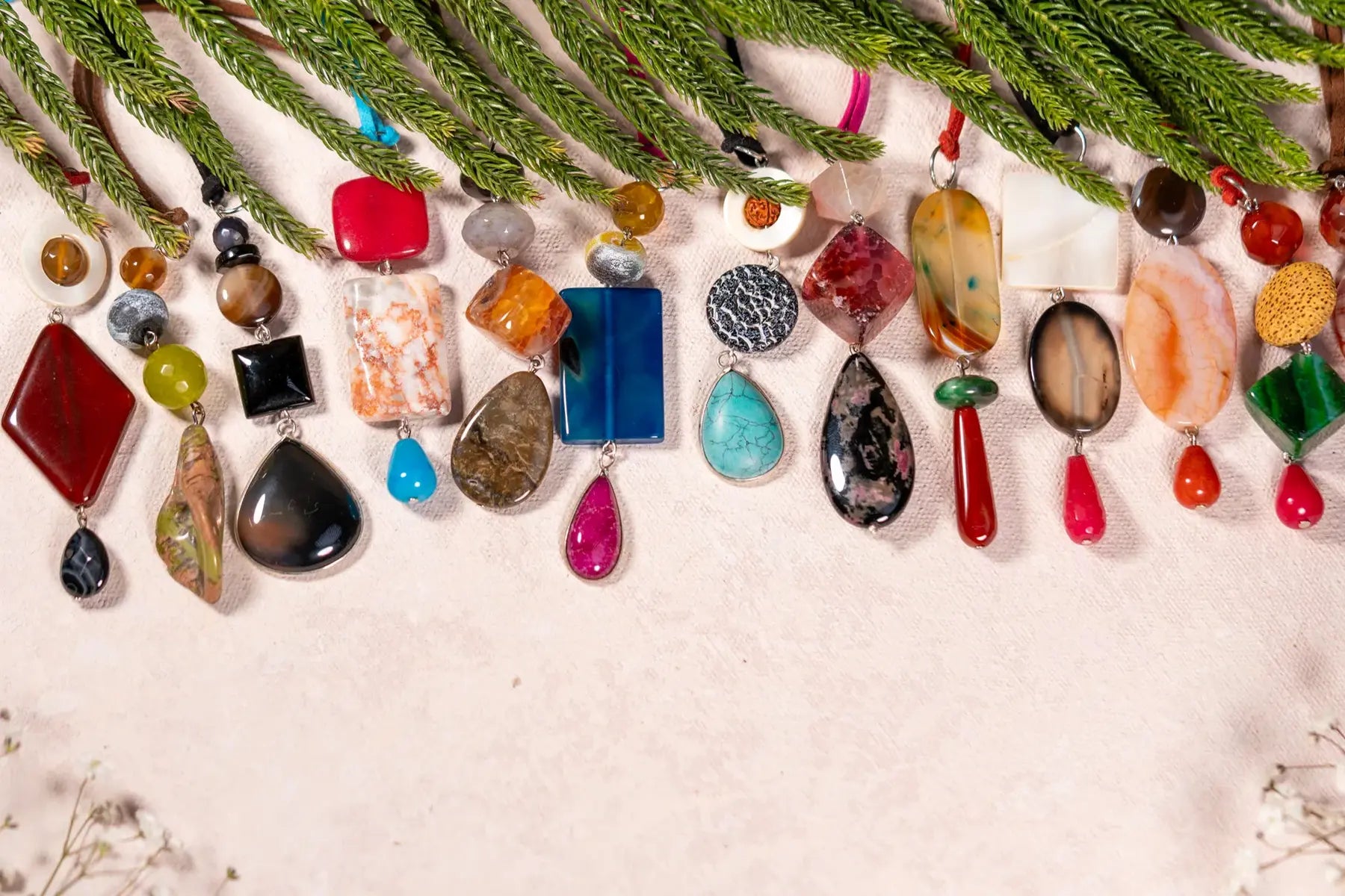 buy semi precious necklaces