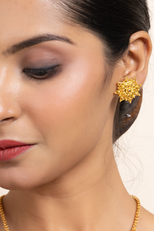 Gold Plated Star Stud Earring