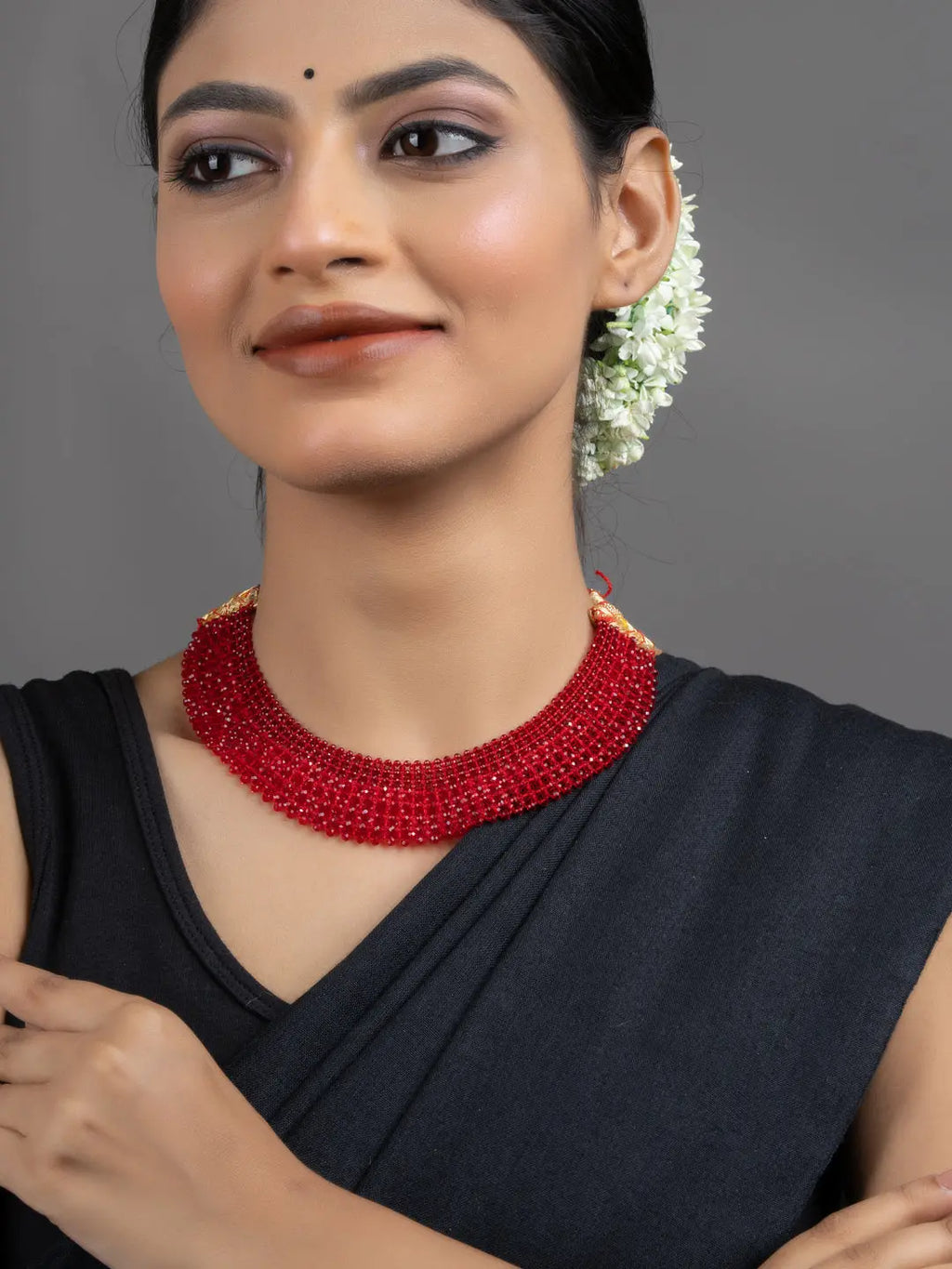 Red Crystal Choker Necklace - Lookandadorn.com