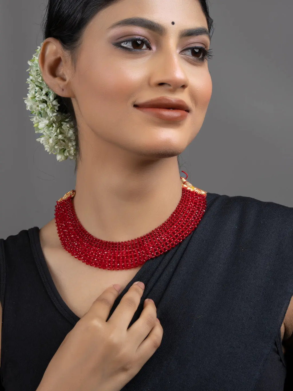 Red Crystal Choker Necklace - Lookandadorn.com
