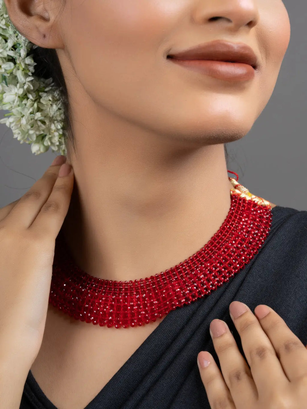 Red Crystal Choker Necklace - Lookandadorn.com