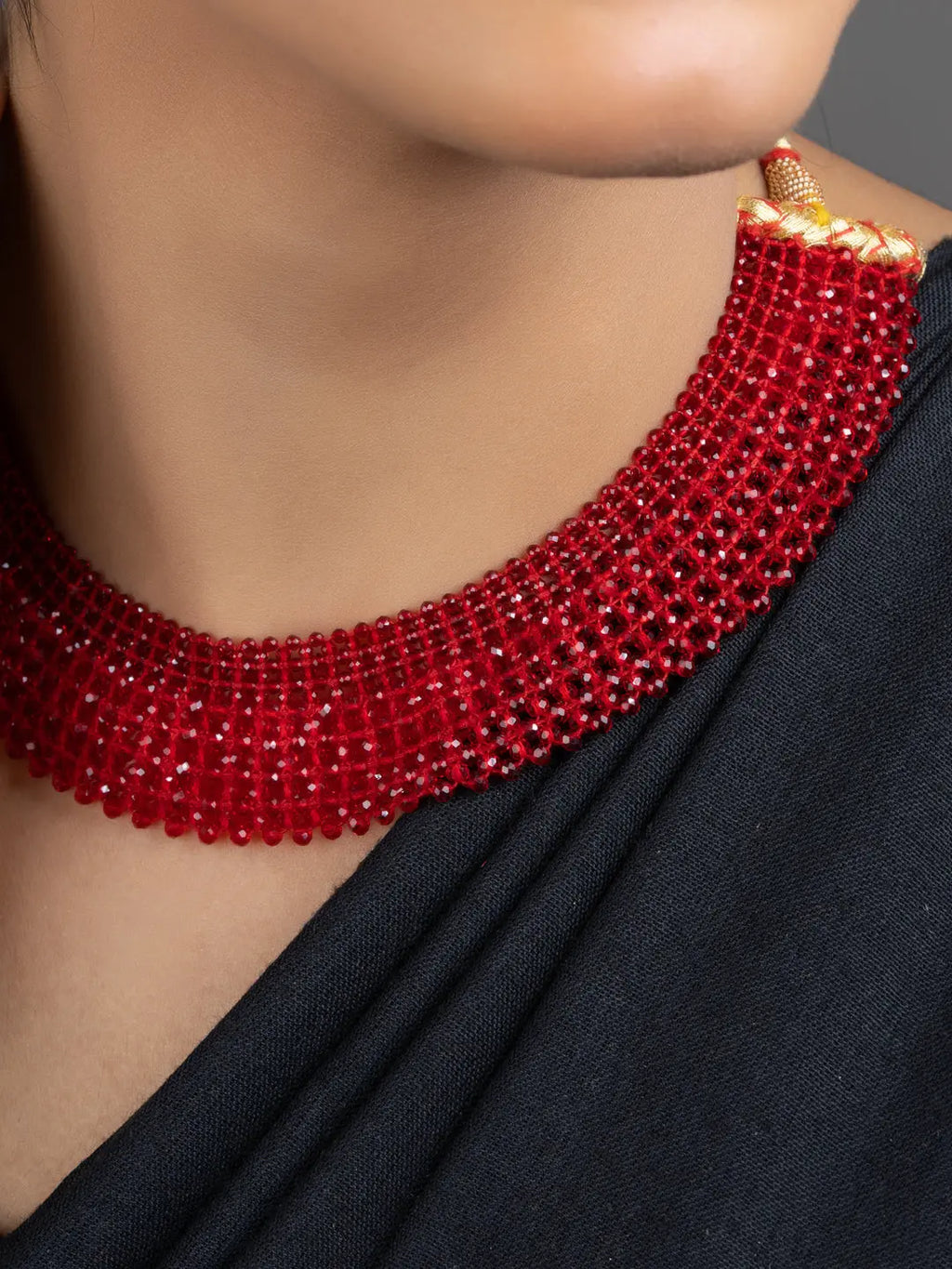 Red Crystal Choker Necklace - Lookandadorn.com