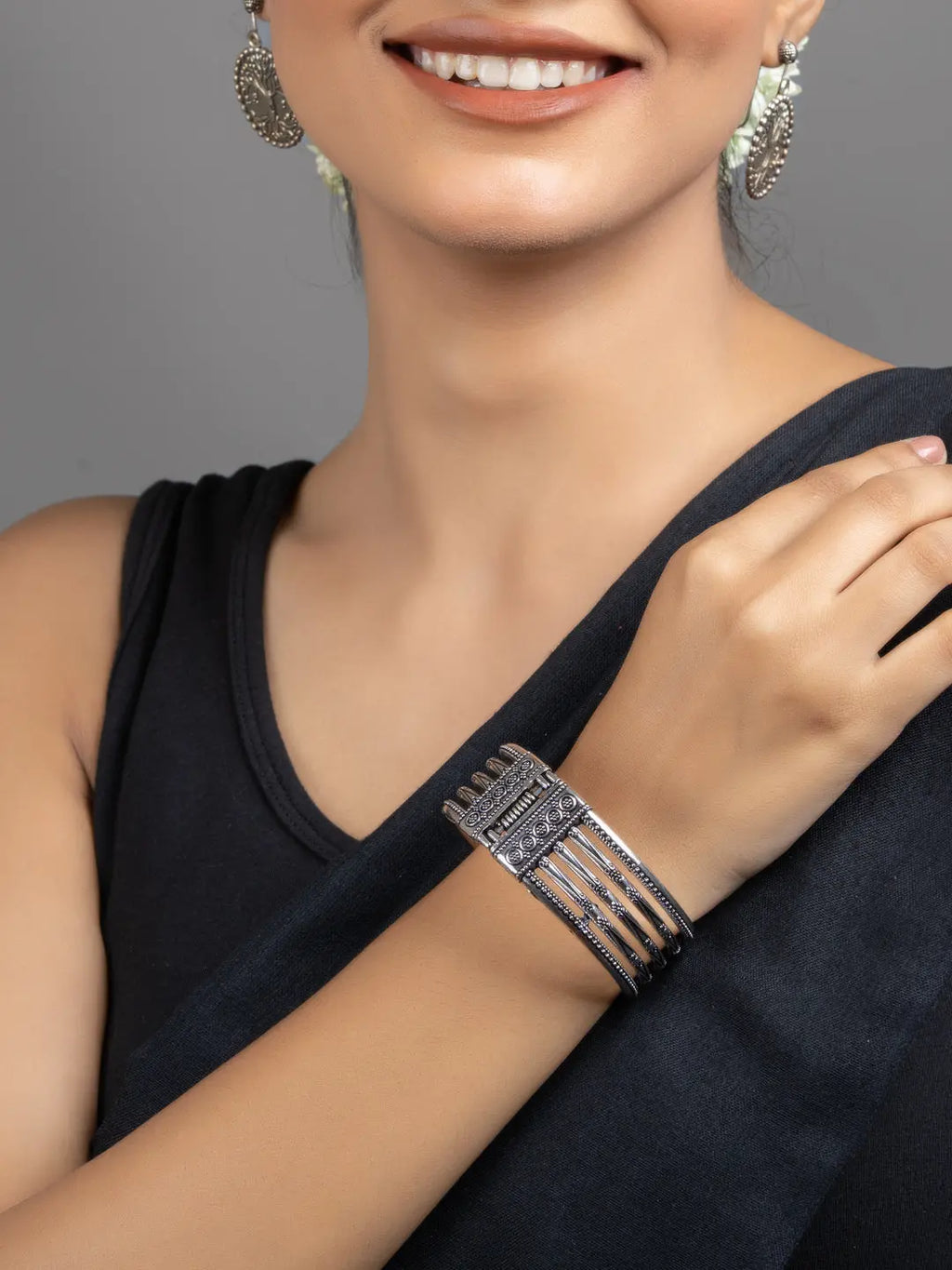 German Silver Open Bangle - Lookandadorn.com