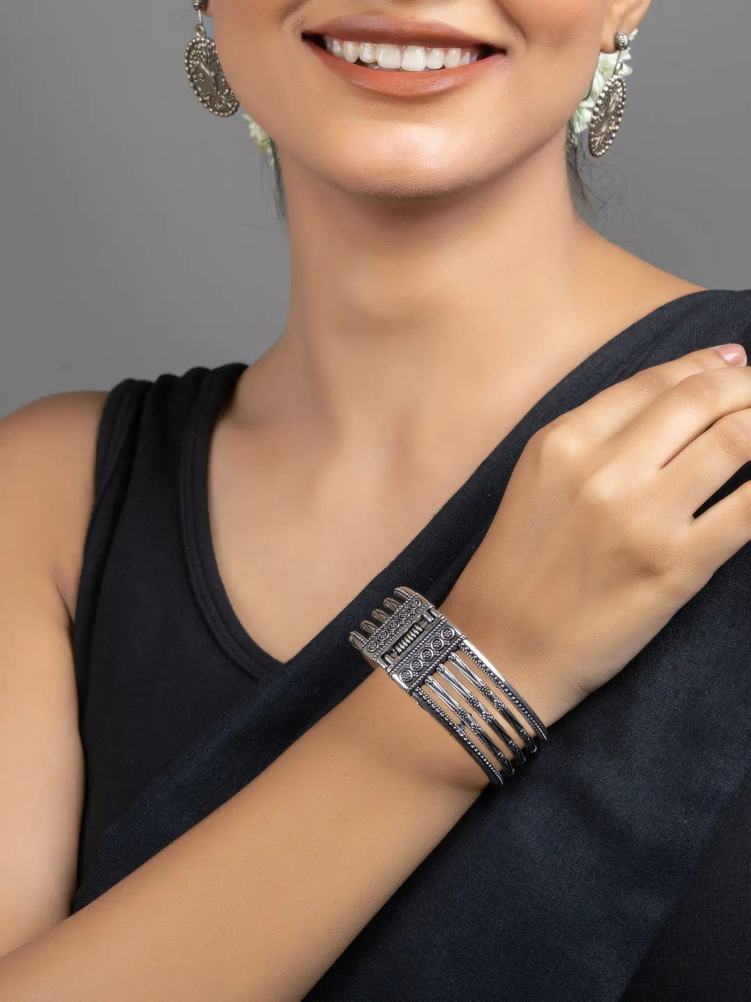 German Silver Open Bangle - Lookandadorn.com