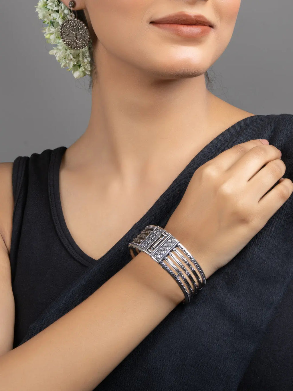German Silver Open Bangle - Lookandadorn.com