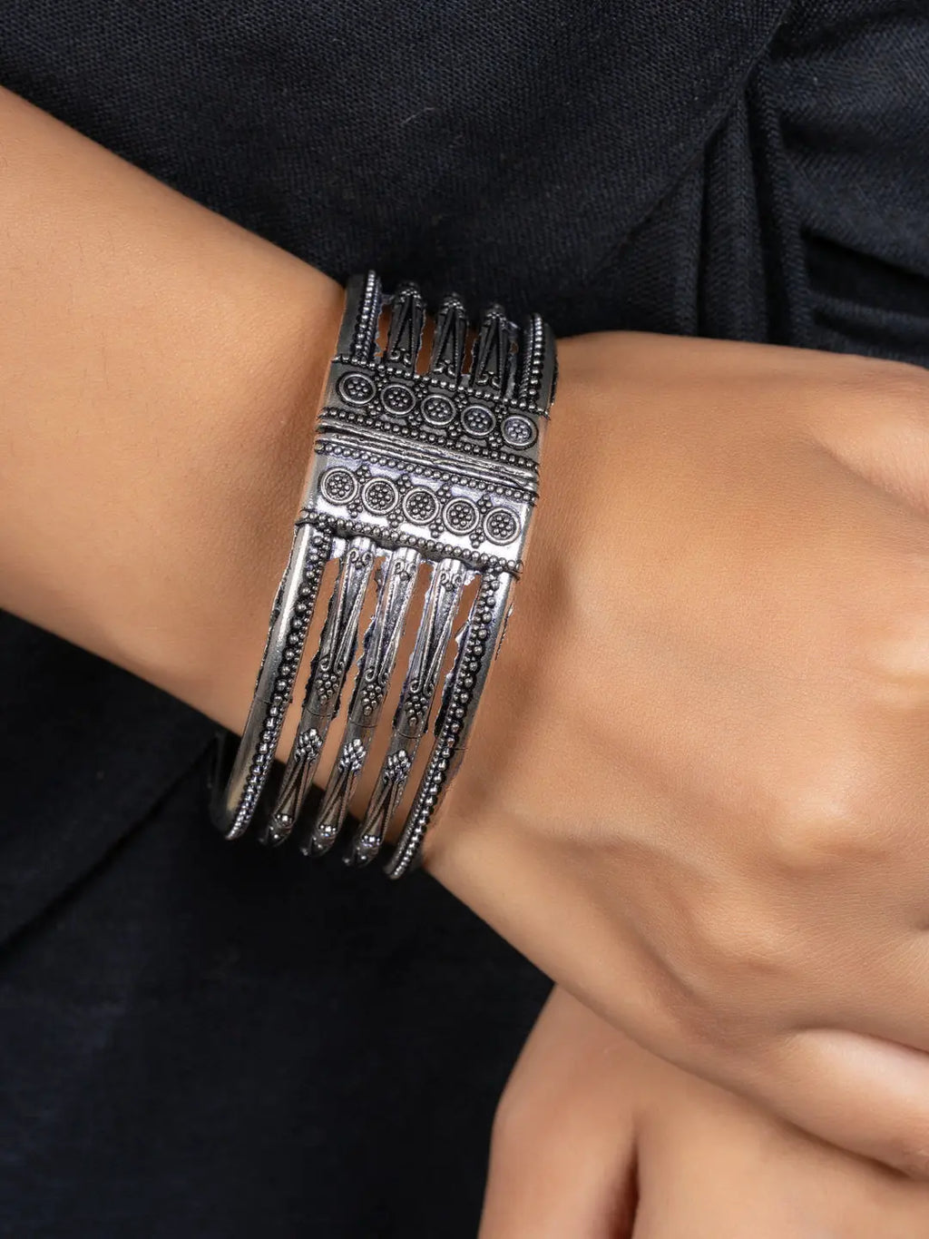 German Silver Open Bangle - Lookandadorn.com