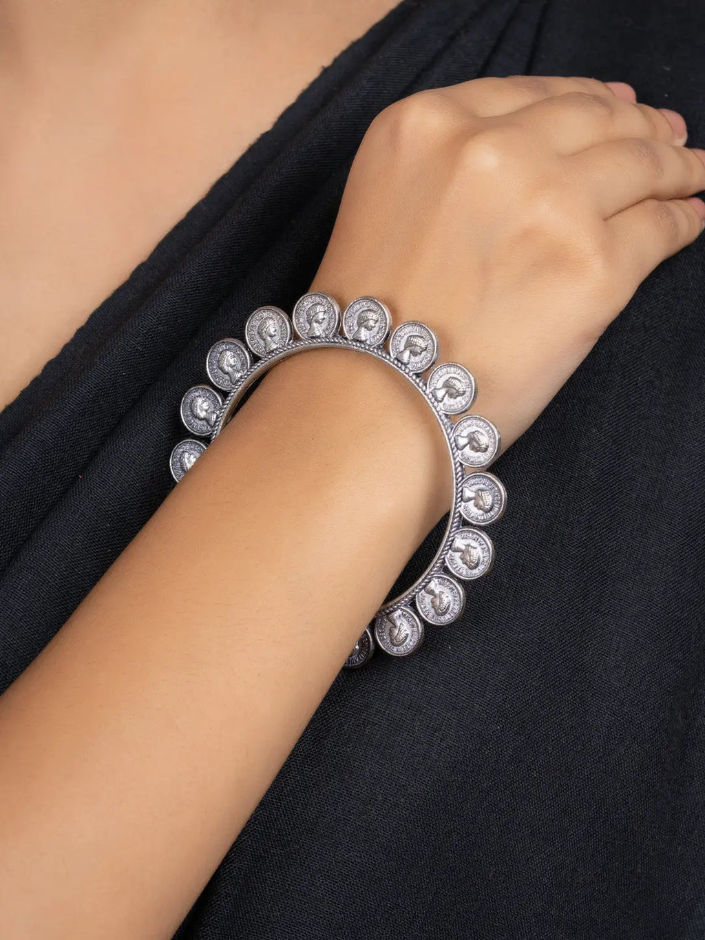 Victorian Coin Bangle set of 2 - Lookandadorn.com
