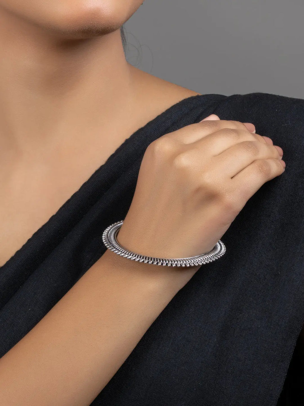 German Silver Bangle set of 2 - Lookandadorn.com
