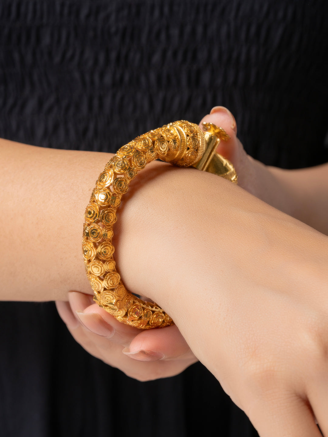 22K Gold Plated Adjustable Golap Bala Bangle LOOK AND ADORN - designed for you