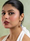 Silver Blue Red Peacock Meenakari Enamel Earring LOOK AND ADORN - designed for you