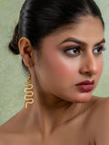 Golden Brass Dokra Spiral Earring