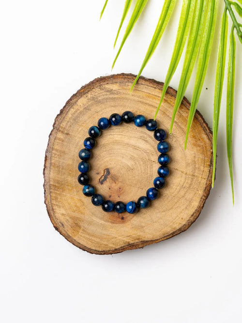 Blue Tiger Eye Bracelet LOOK AND ADORN - designed for you