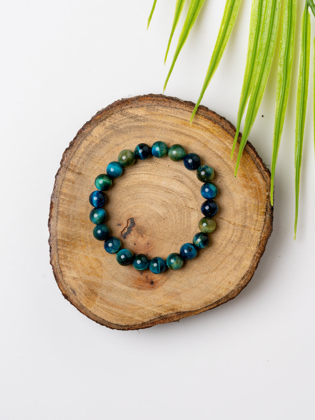 Peacock Blue Tiger Eye Bracelet