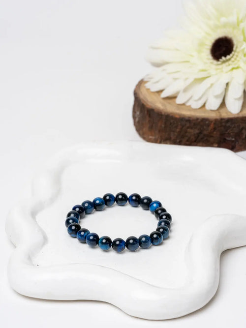 Blue Tiger Eye Bracelet LOOK AND ADORN - designed for you