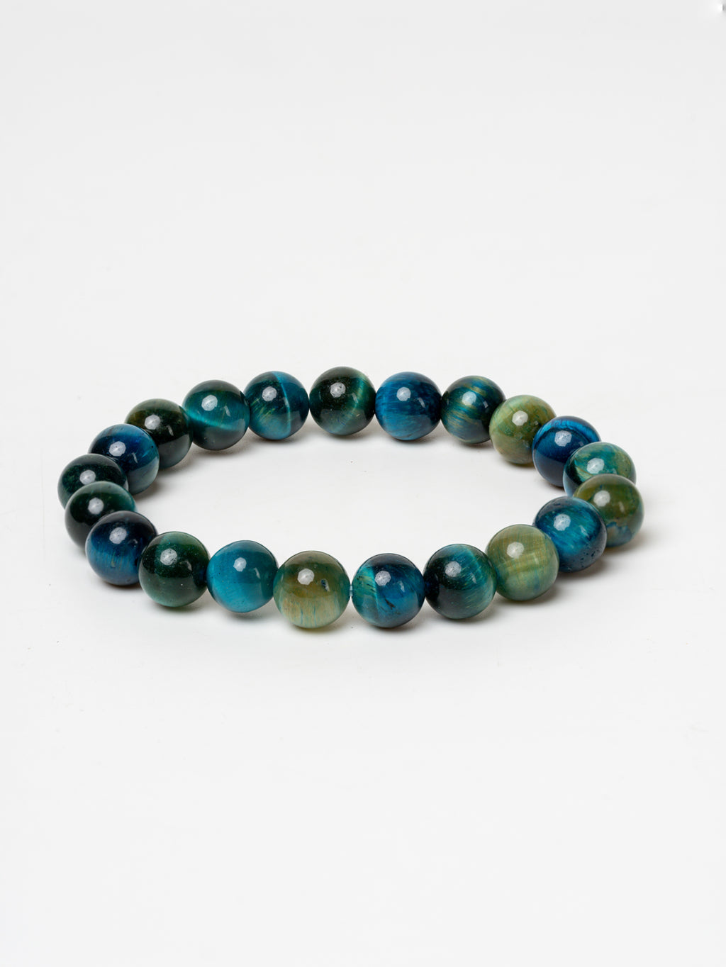 Peacock Blue Tiger Eye Bracelet