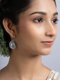 Oxidized Silver One Paise Earring LOOK AND ADORN - designed for you