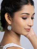 Oxidized Silver Three Paise Earring LOOK AND ADORN - designed for you