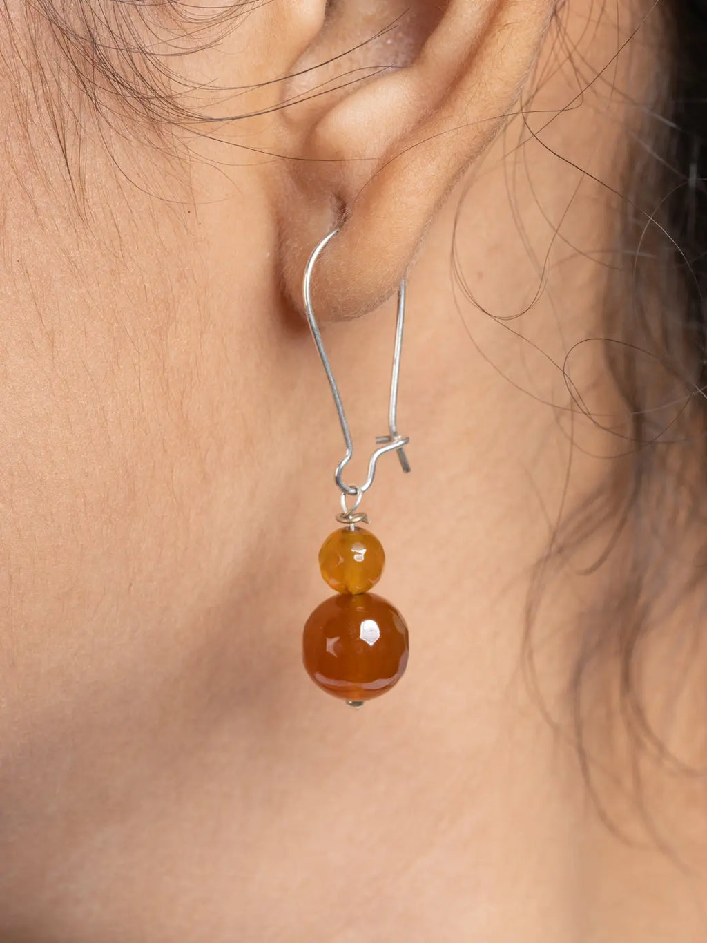 Semi Precious Black Brown Agate coral Necklace Set With Earrings LOOK AND ADORN - designed for you