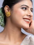 Gold Plated Floral Stud Earrings - Lookandadorn.com