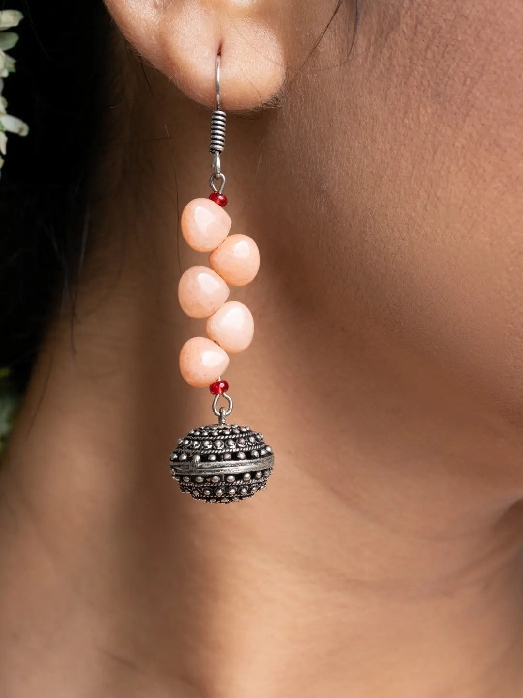Rhodochrosite Drop Earrings - Lookandadorn.com
