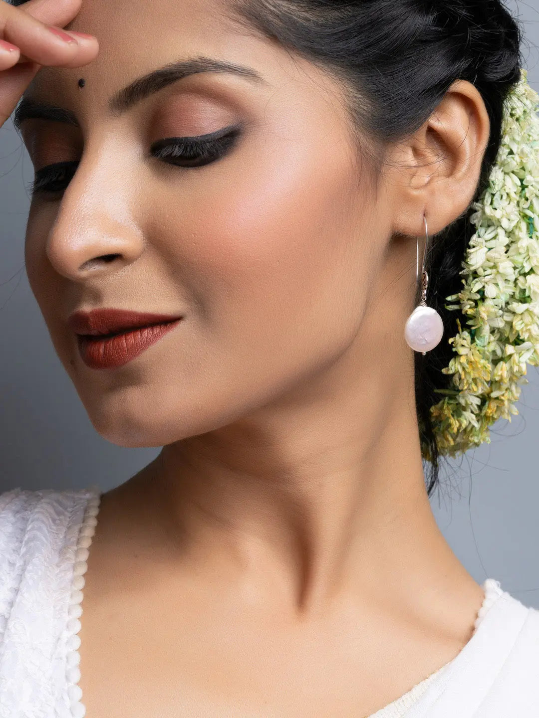 Coin Pearl Earrings