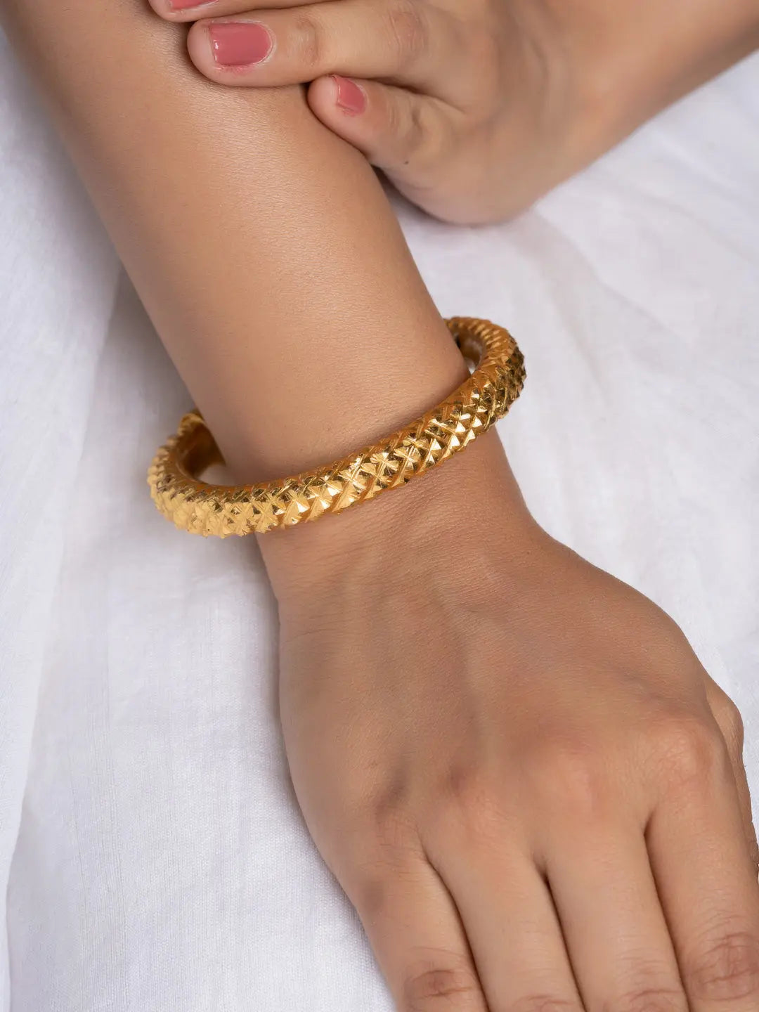 Gold Plated Nakshi Design Bangle - Exquisite Copper Jewelry for All Occasions - Lookandadorn.com