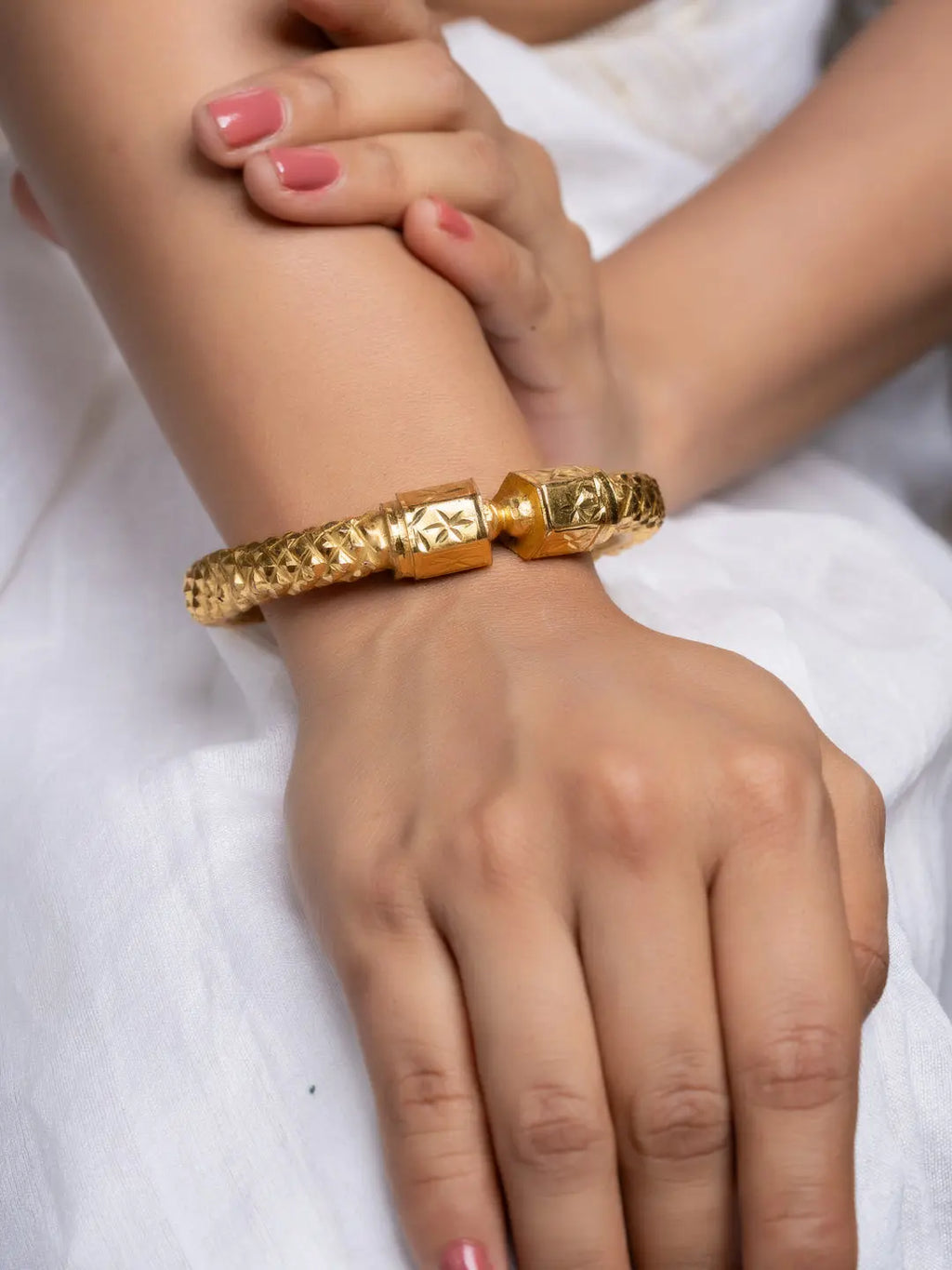 Gold Plated Nakshi Design Bangle - Exquisite Copper Jewelry for All Occasions - Lookandadorn.com