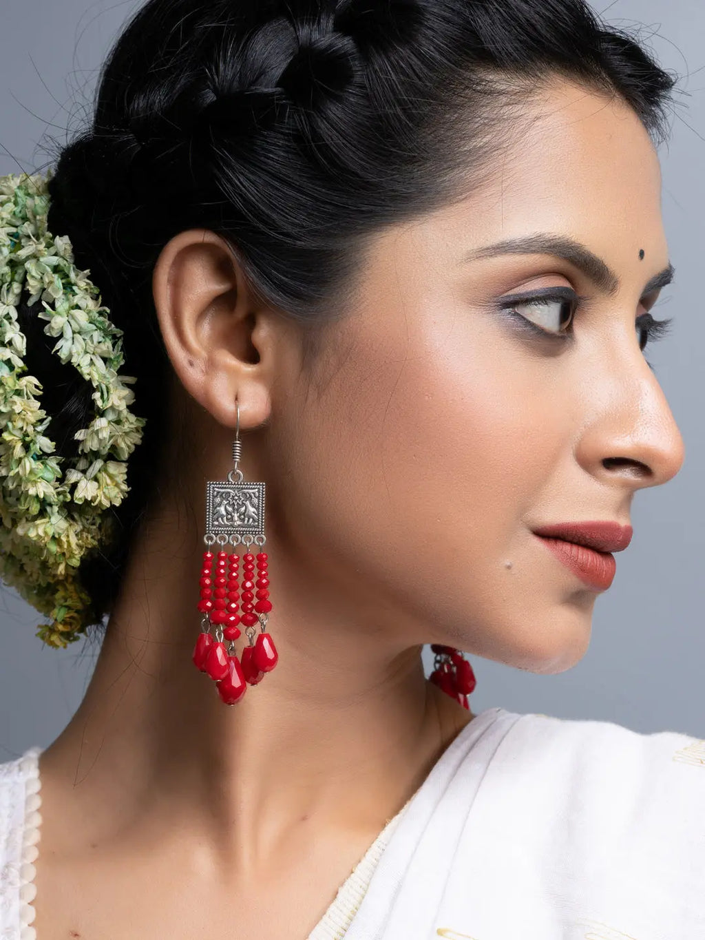 Red Drop Crystal Earrings - Lookandadorn.com