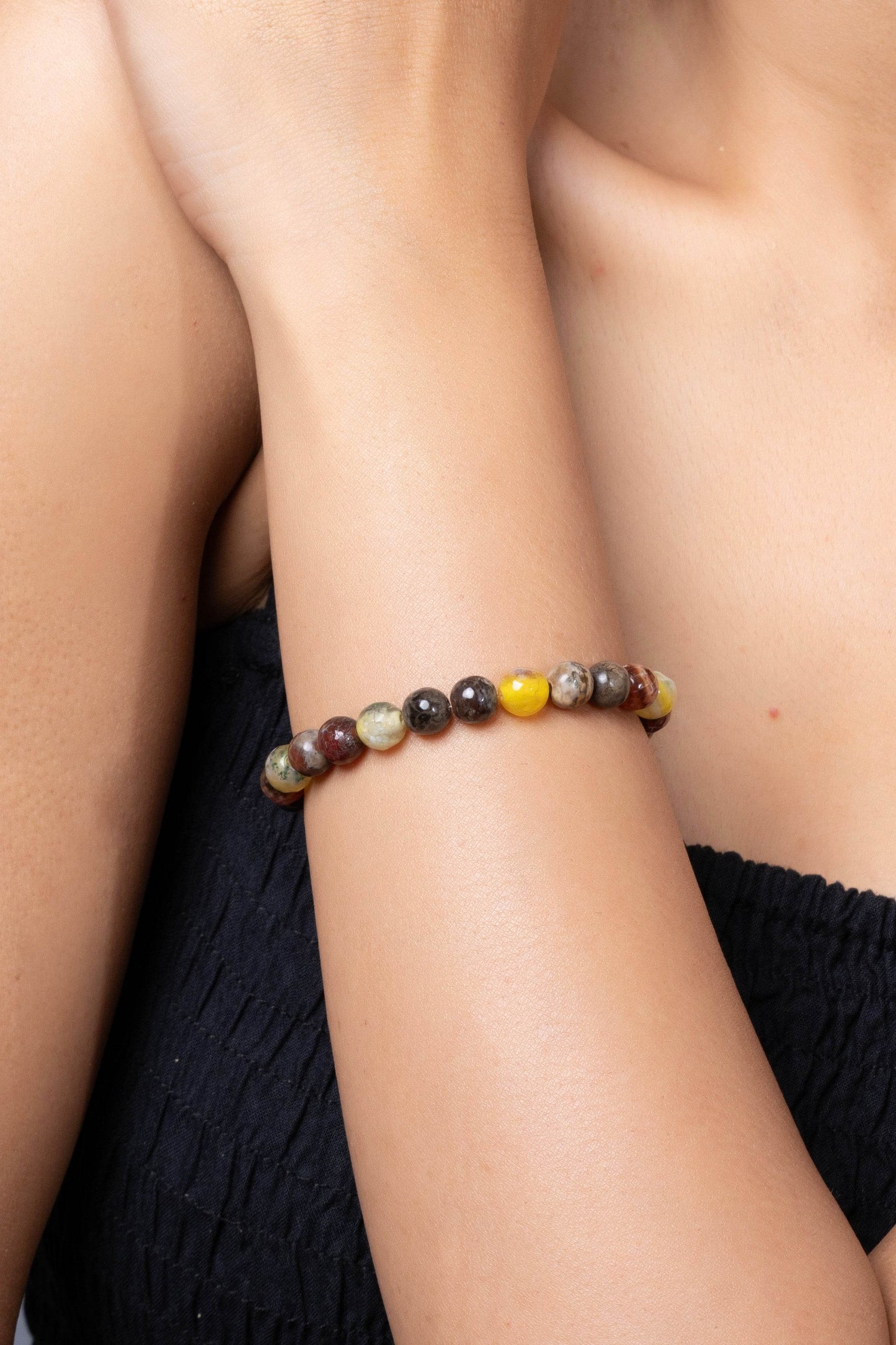 Handmade Quartz Bracelet - Elegant Brown Semi Precious Stone for Everyday Wear - Lookandadorn.com