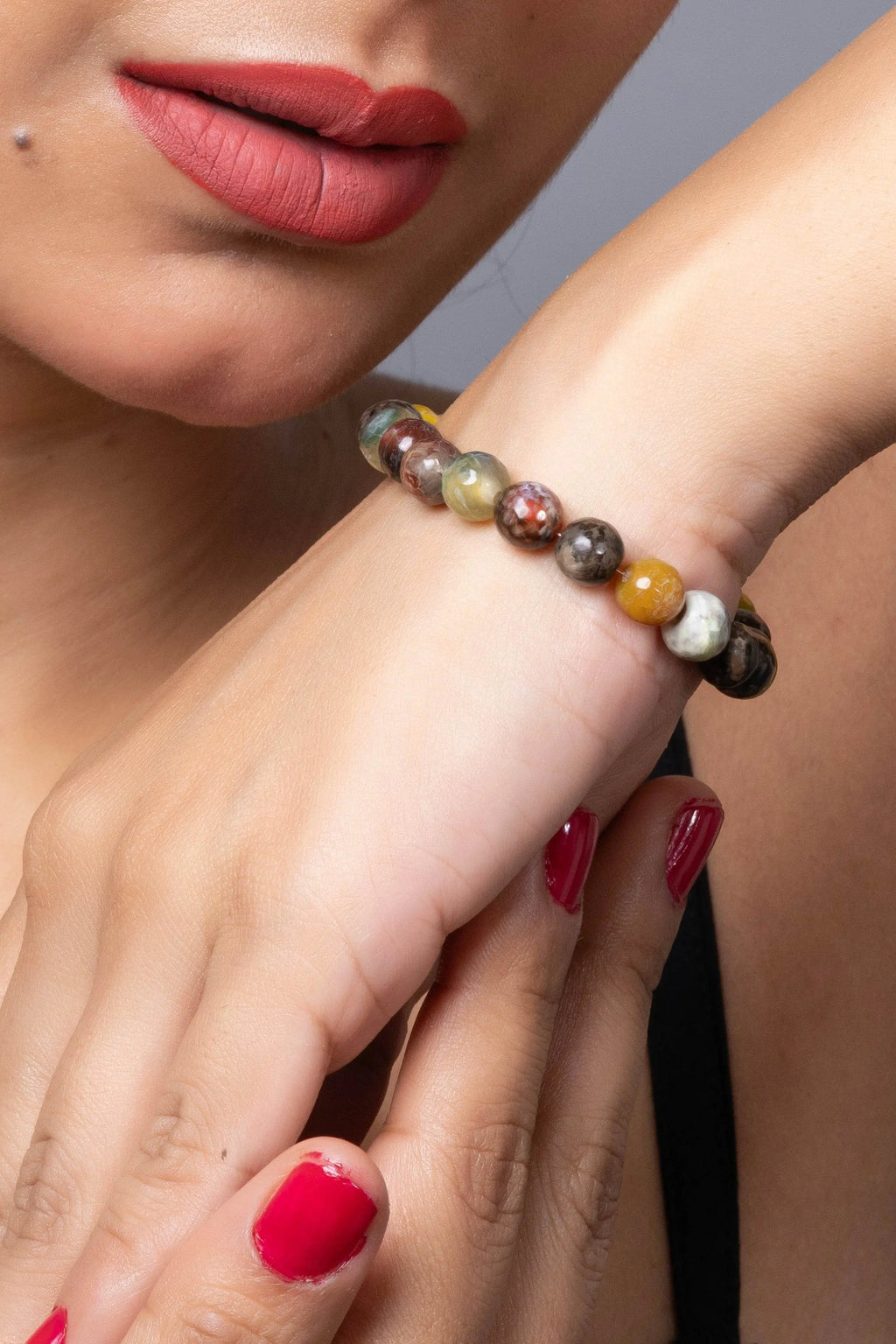 Handmade Quartz Bracelet - Elegant Brown Semi Precious Stone for Everyday Wear - Lookandadorn.com